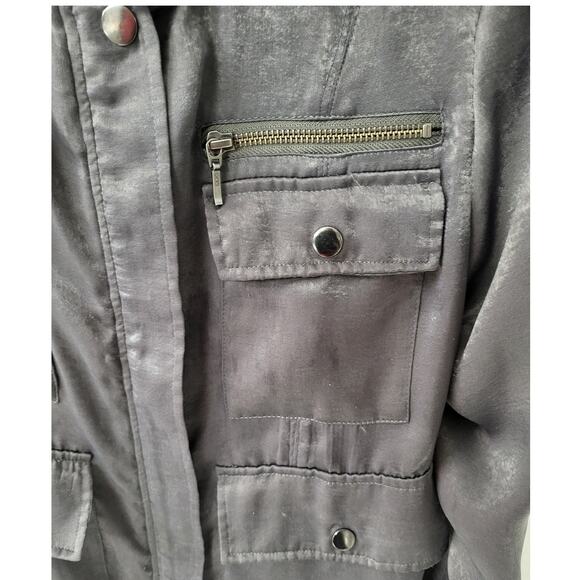 ASTARS Gray Shimmery Lightweight Utility Jacket - XS - Picture 4 of 4